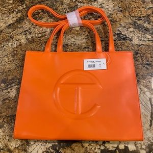 Telfar Medium Shopper in Orange (NEW!)